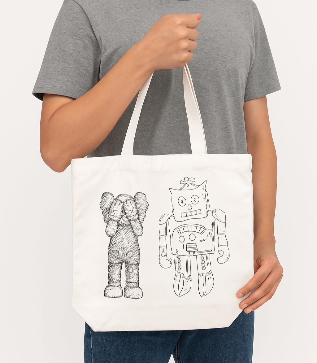 Deadstock KAWS x Uniqlo x Andy Warhol Tote Bag