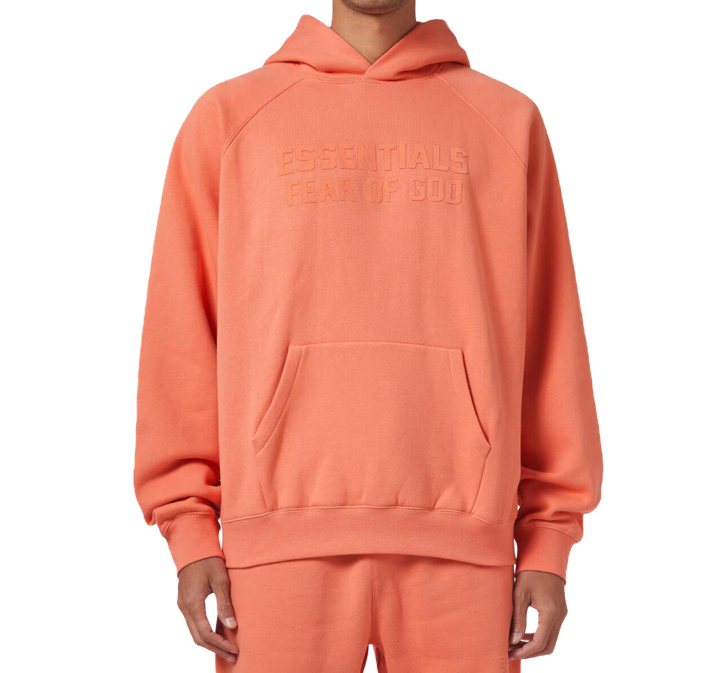 Fear of God Essentials Hoodie – Coral | Deadstock Authentic Streetwear