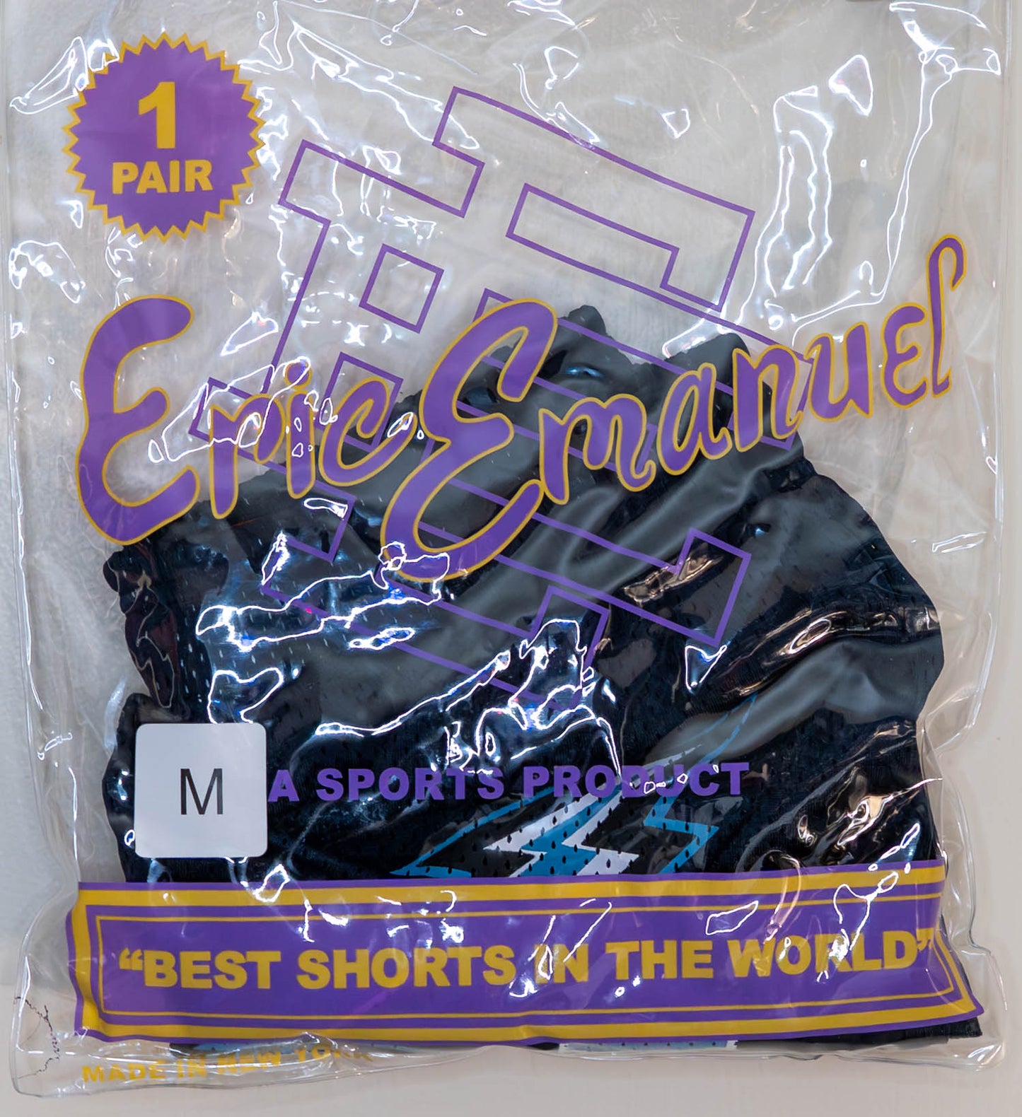 Eric Emanuel Blue Thunderbolt Shorts – Deadstock
