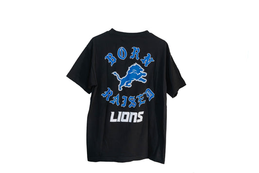 Born x Raised x Detroit Lions Tee – Black – Size M