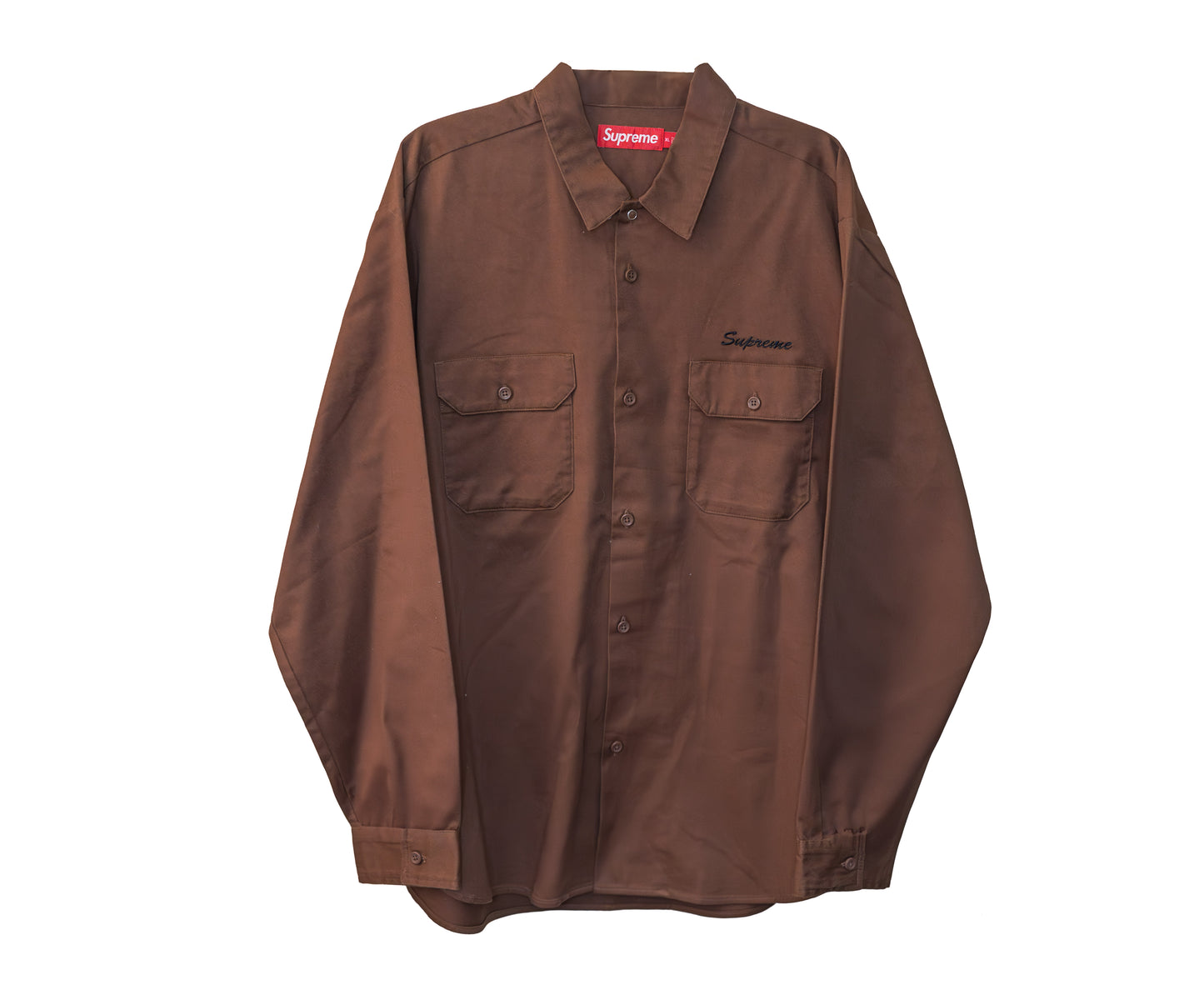 Supreme Snow White Work Shirt – Brown (FW24) – DEADSTOCK
