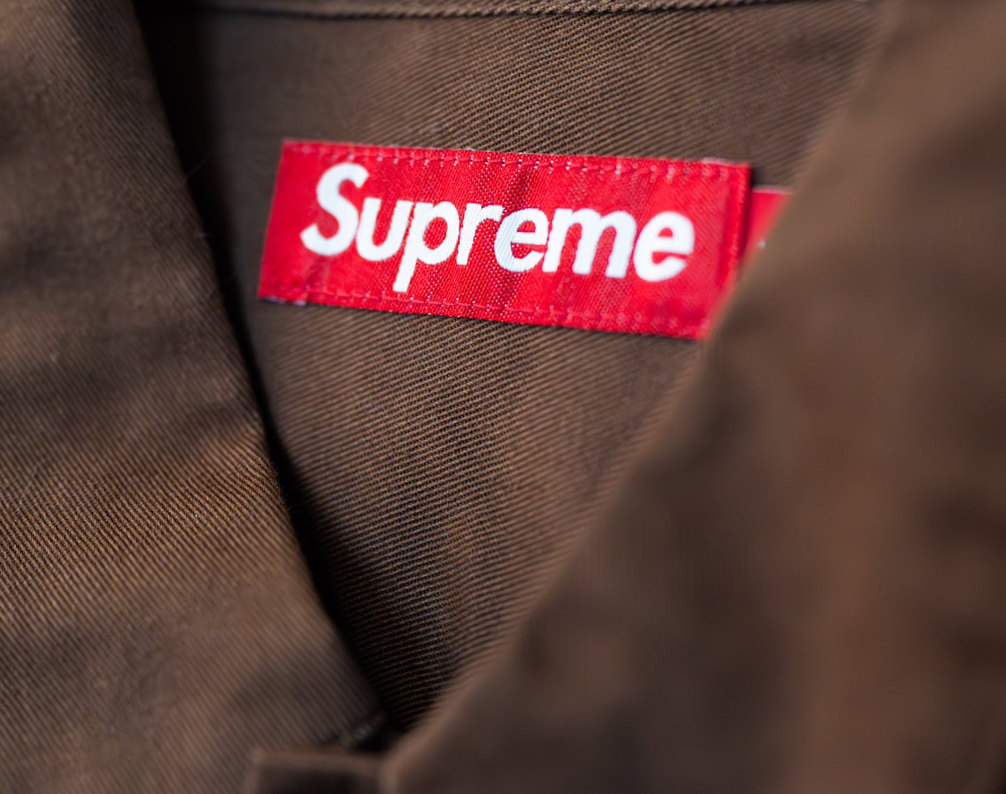 Supreme Snow White Work Shirt – Brown (FW24) – DEADSTOCK