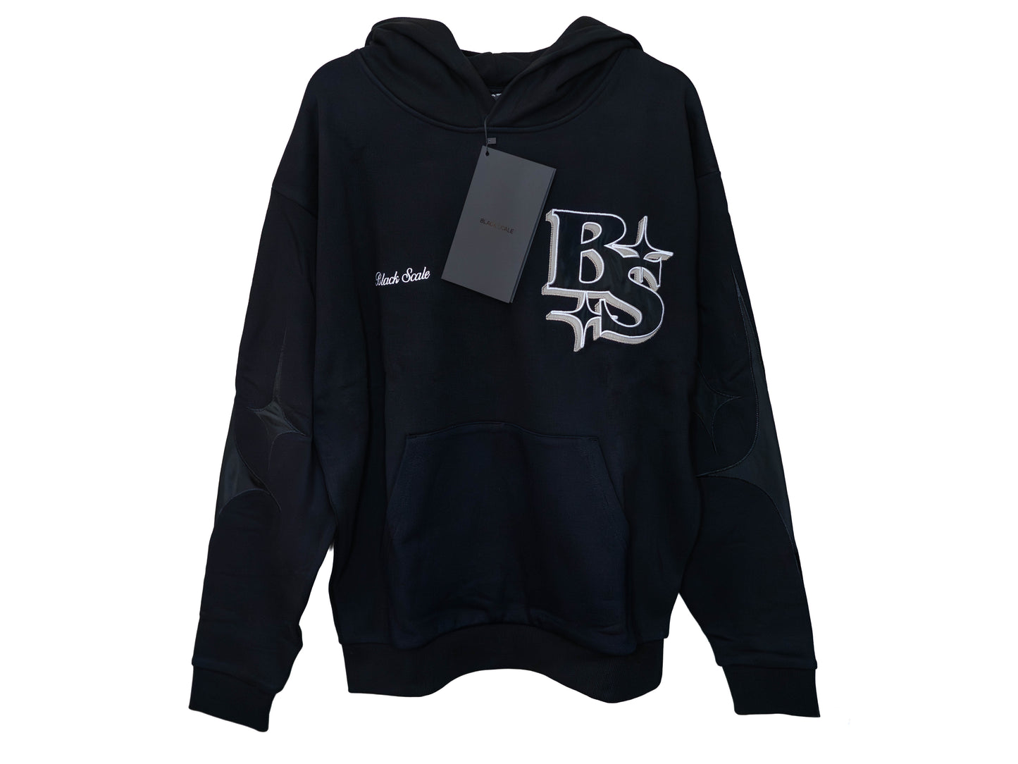 Black-Scale “BS” All Star Hoodie – Black - Large - New