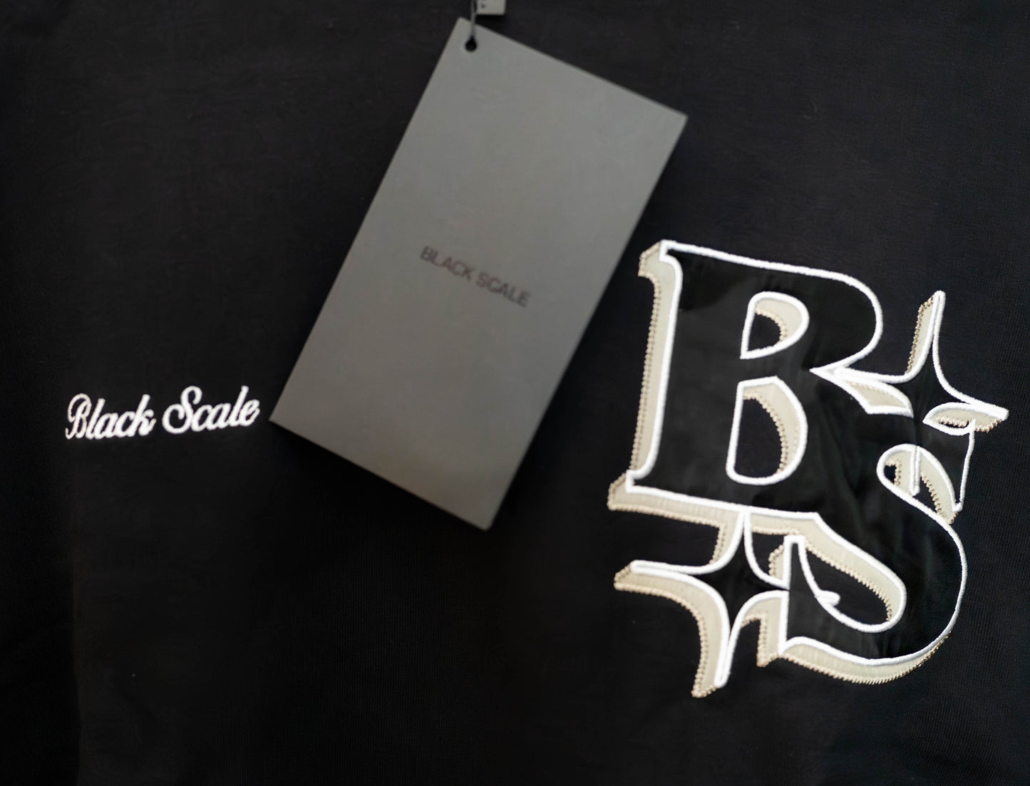 Black-Scale “BS” All Star Hoodie – Black - Large - New