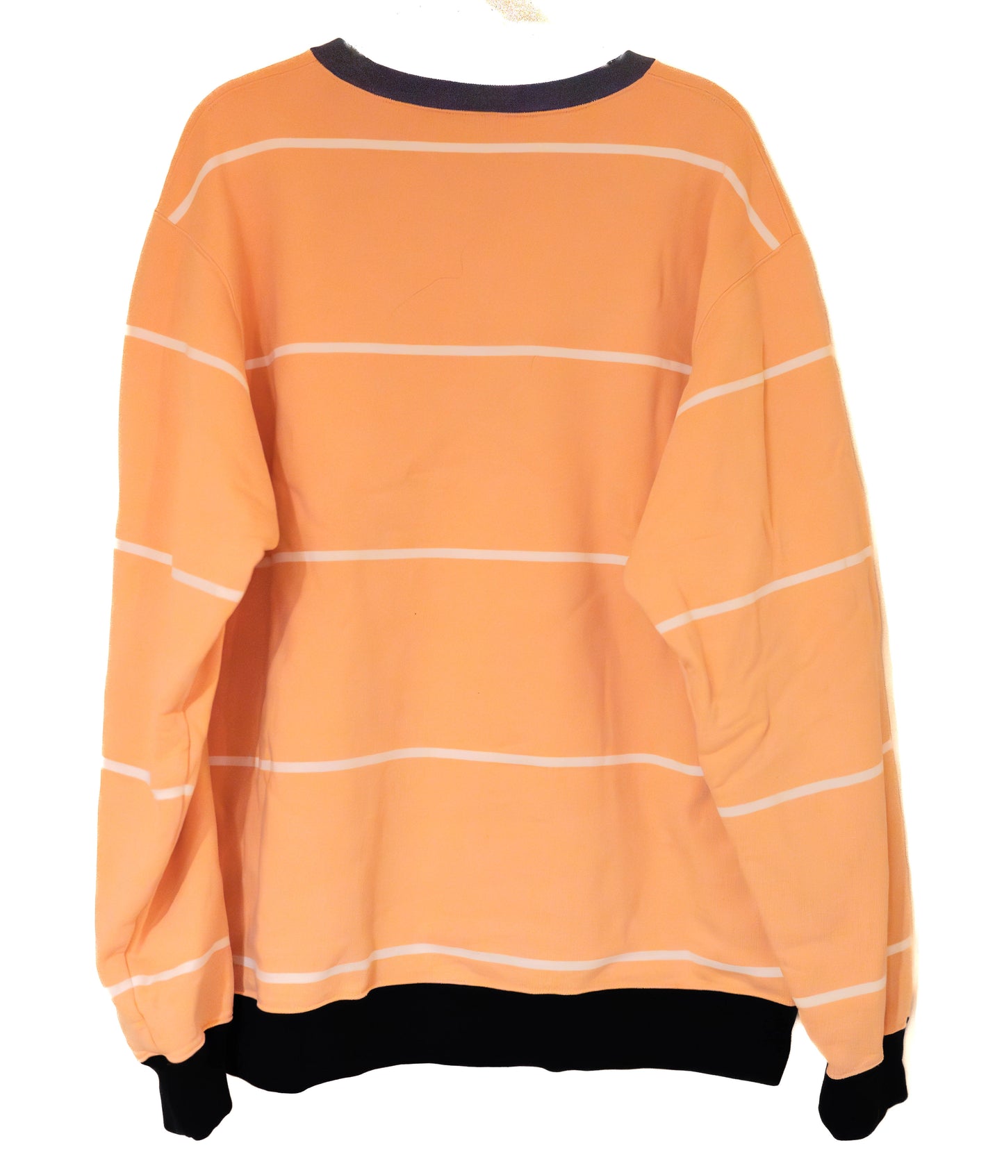 Supreme Striped Crewneck – White Stripe Peach FW17