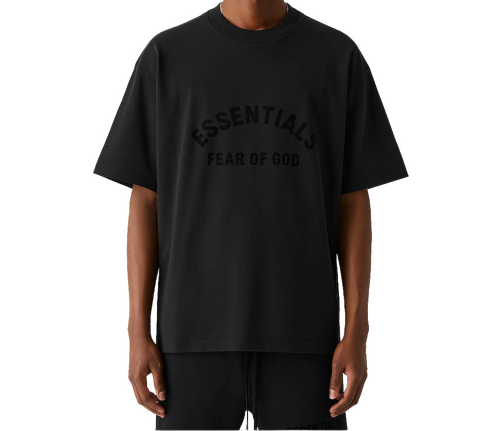 Fear of God Essentials Tee – Stretch Limo Black | Deadstock Premium Streetwear