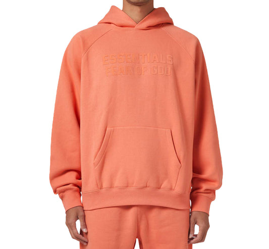 Fear of God Essentials Hoodie – Coral | Deadstock Authentic Streetwear