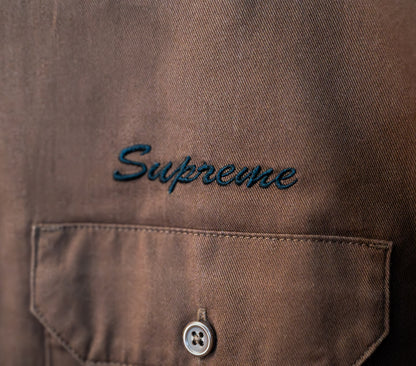 Supreme Snow White Work Shirt – Brown (FW24) – DEADSTOCK