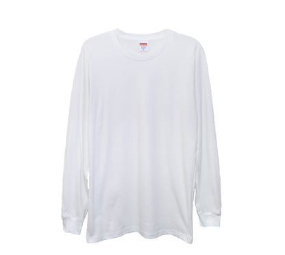 Supreme White Long Sleeve Tee – Authentic Minimal Streetwear
