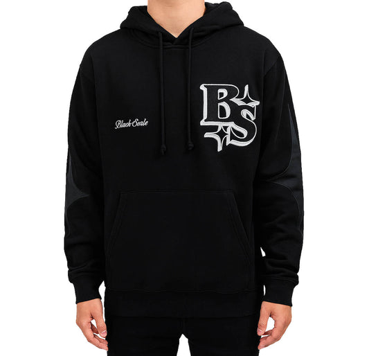 Black-Scale “BS” All Star Hoodie – Black - Large - New