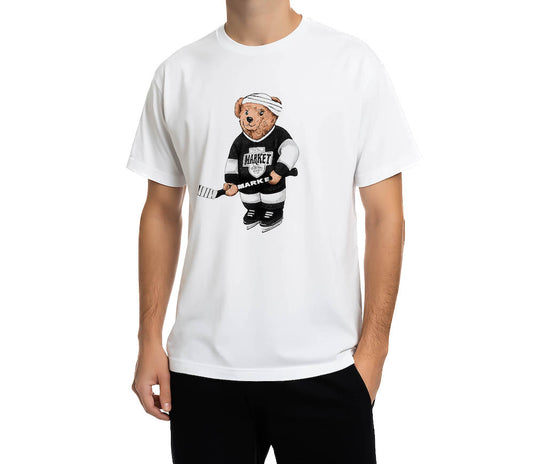 Market Hockey Bear Tee – White | Deadstock Authentic Streetwear